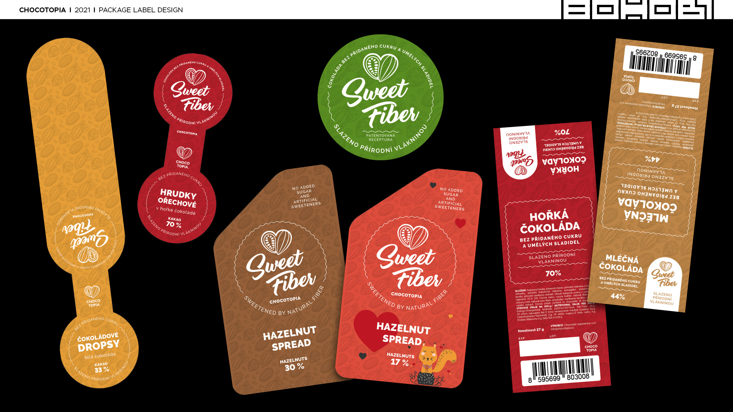 Sweet Fiber — etikety a obaly