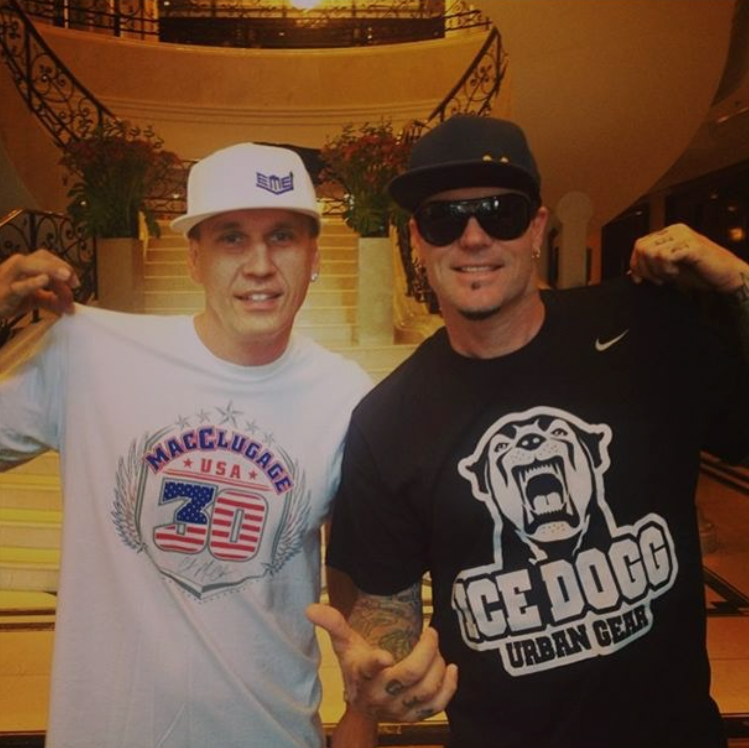 Václav „Iceman“ Žáček a Vanilla Ice v tričku s mým psím motivem