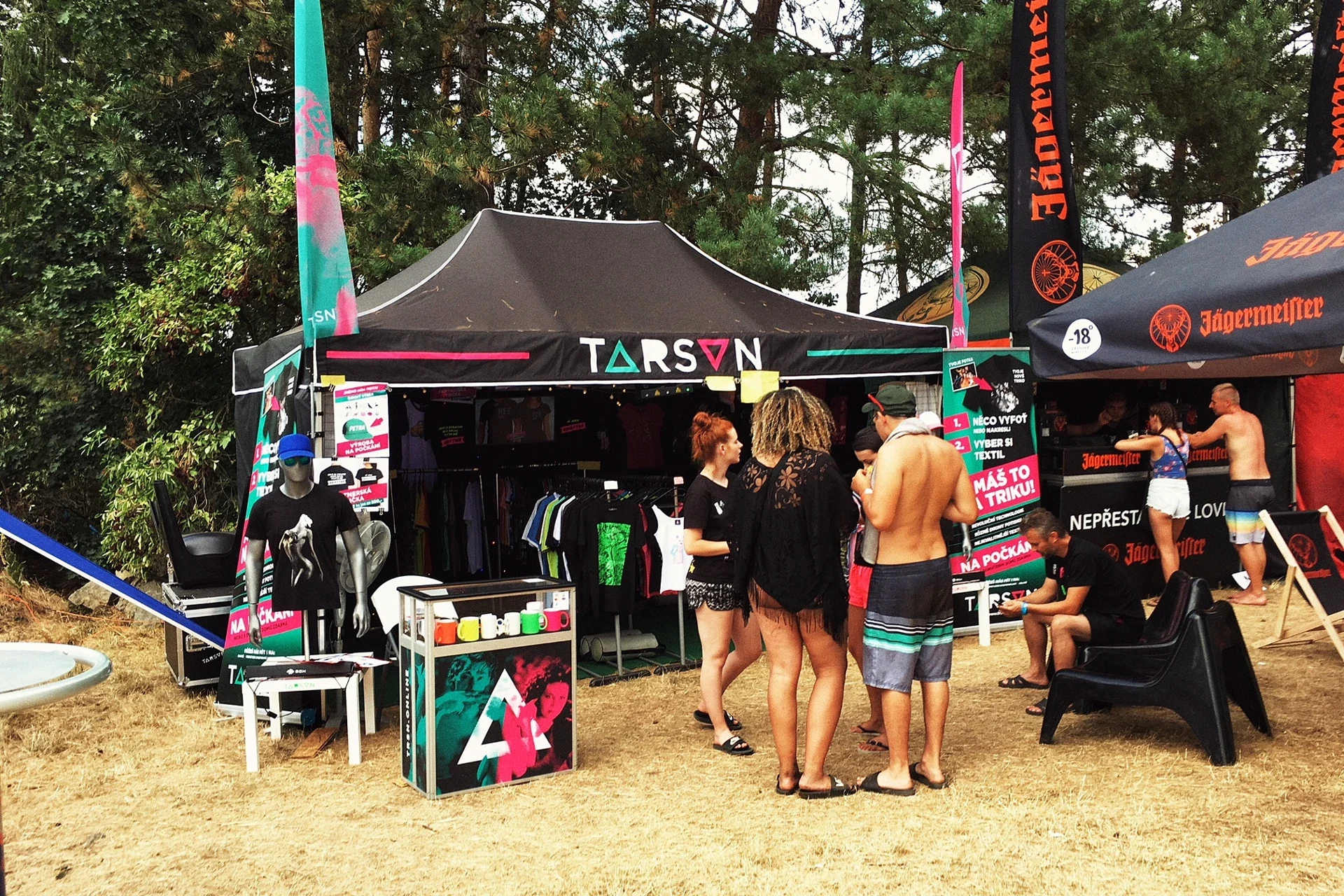 The stand in operation at an event