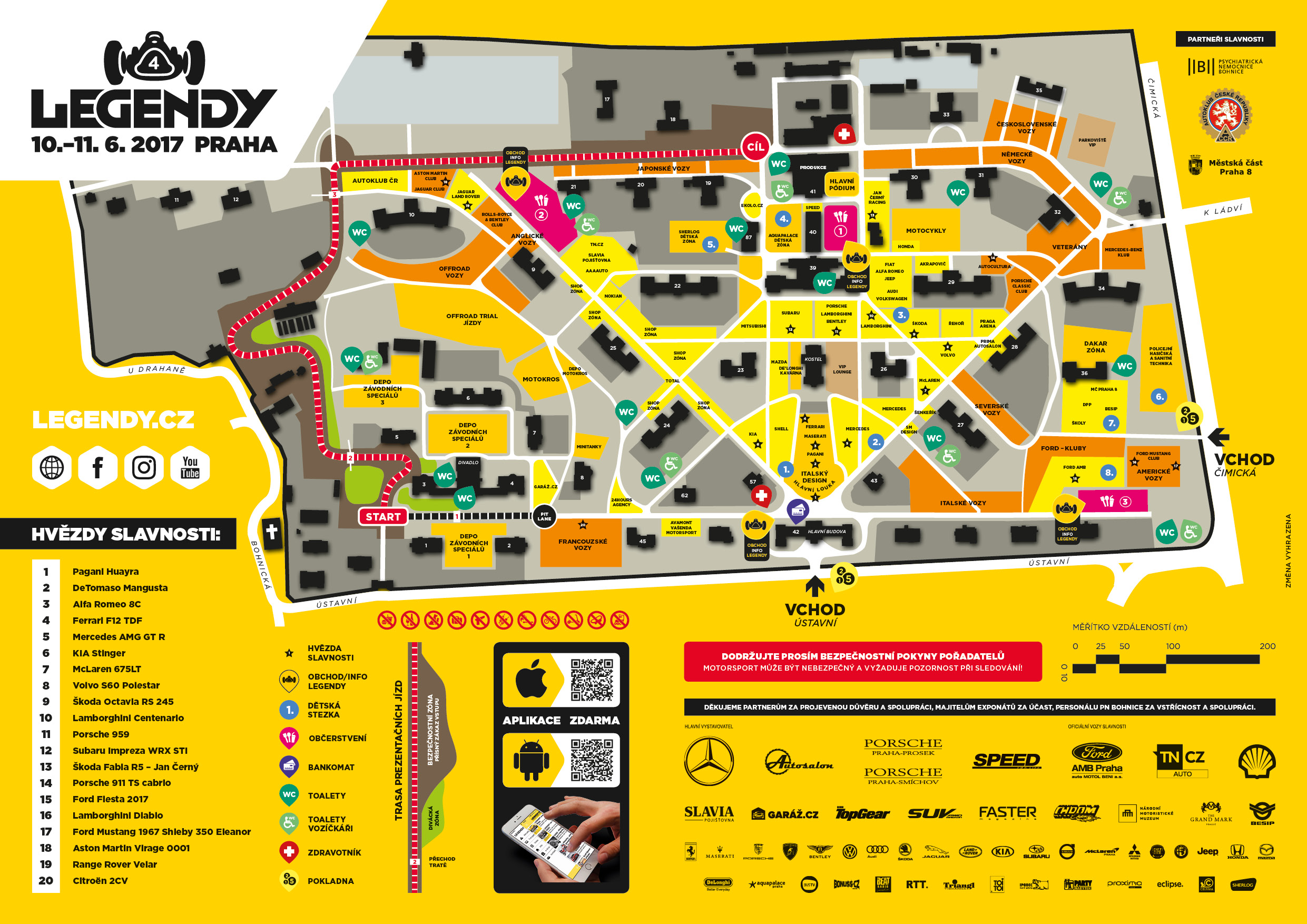 2017 — mapa areálu, jedna strana skládacího programu