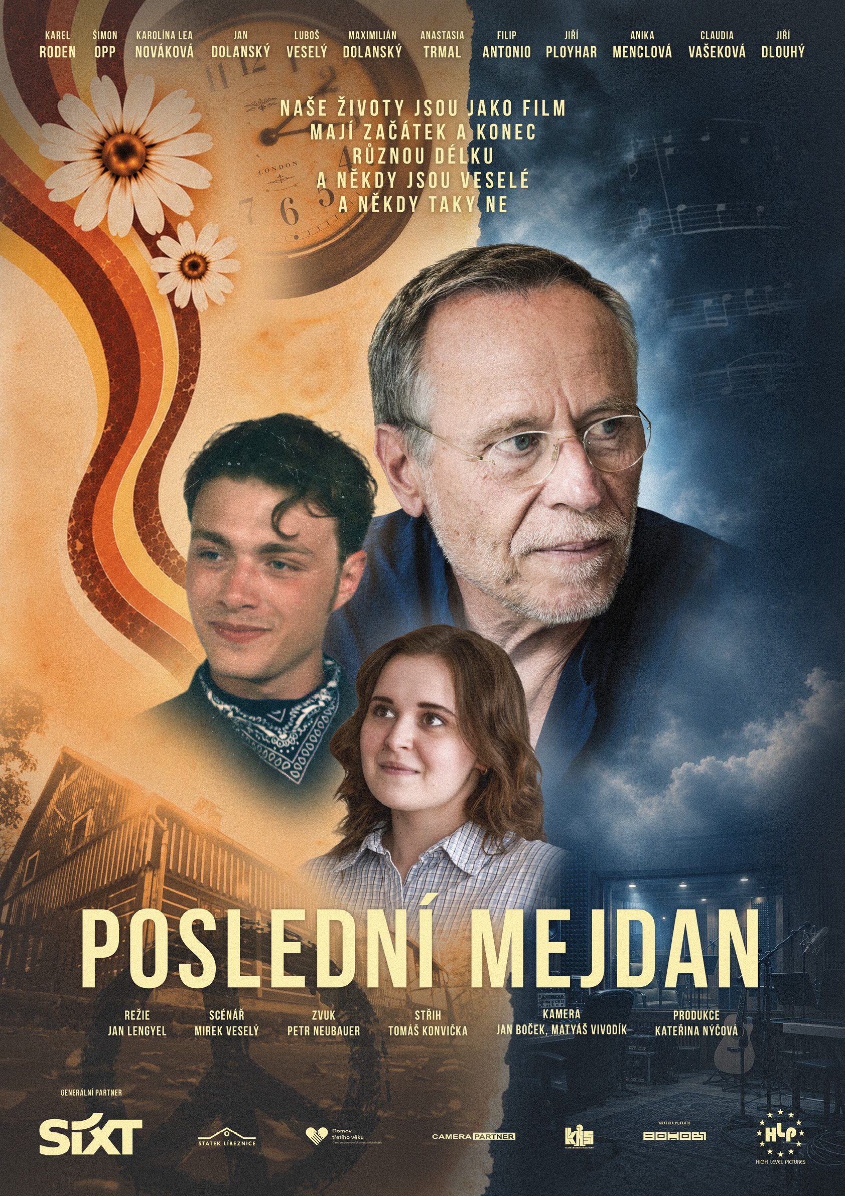 Poslední mejdan / official poster. My composition, colour treatment and graphic design.