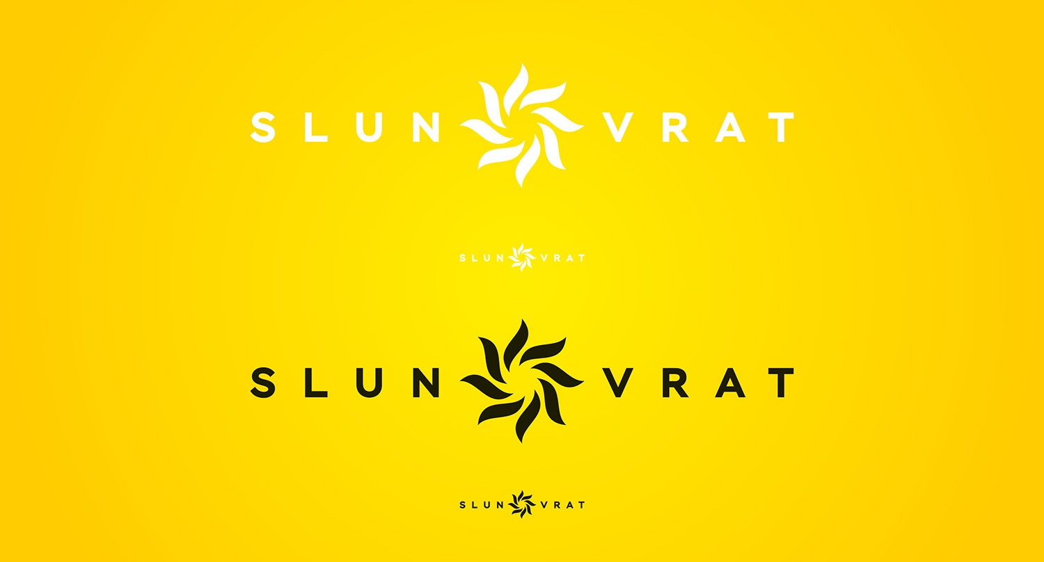 Slunovrat — další varianta loga s volnějším prostrkáním