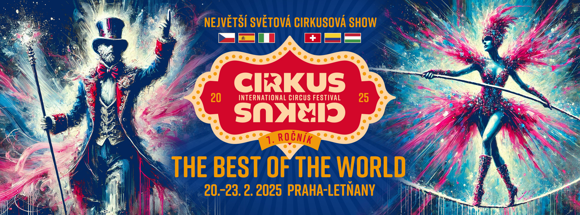 Cirkus Cirkus 2025 / hlavní obraz kampaně v širokém formátu.