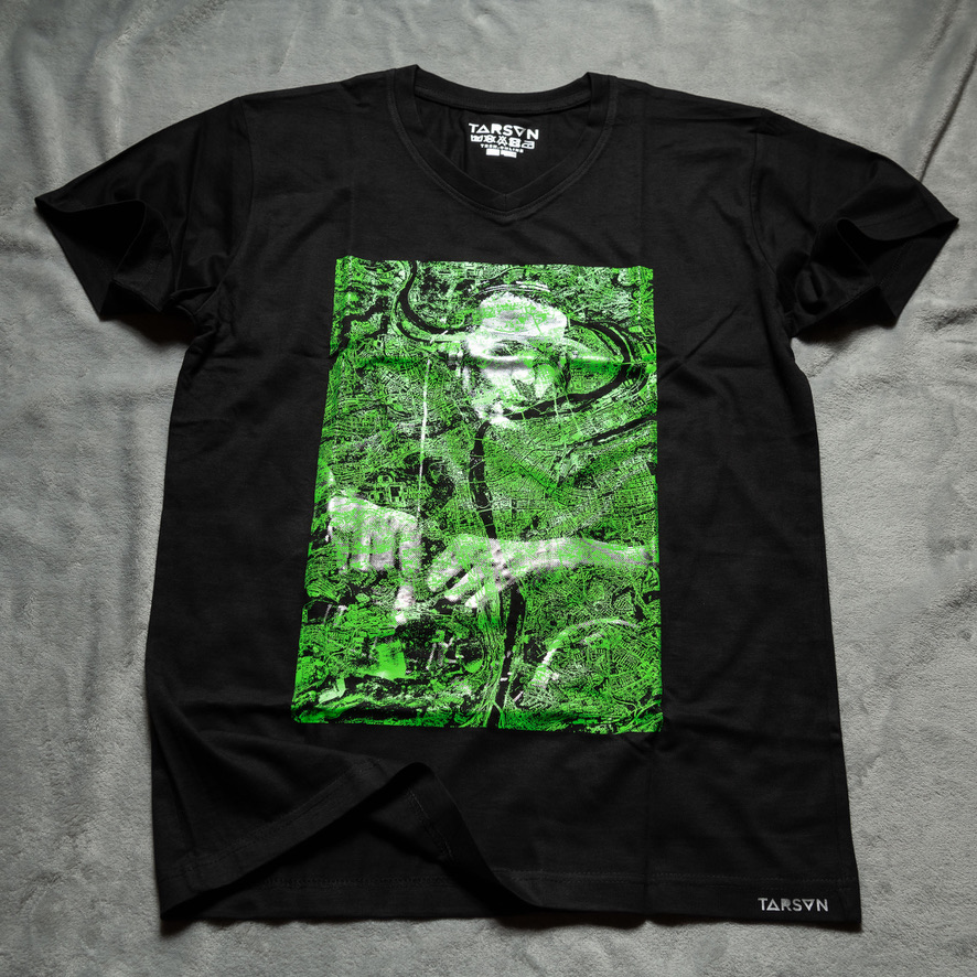 Photographic artwork in green — the finished print