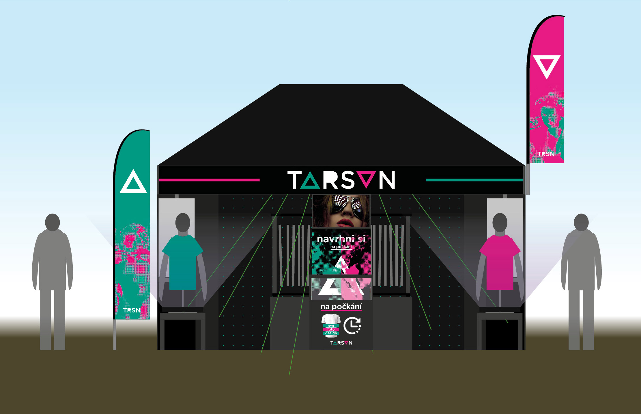 Stand visualisation — front view