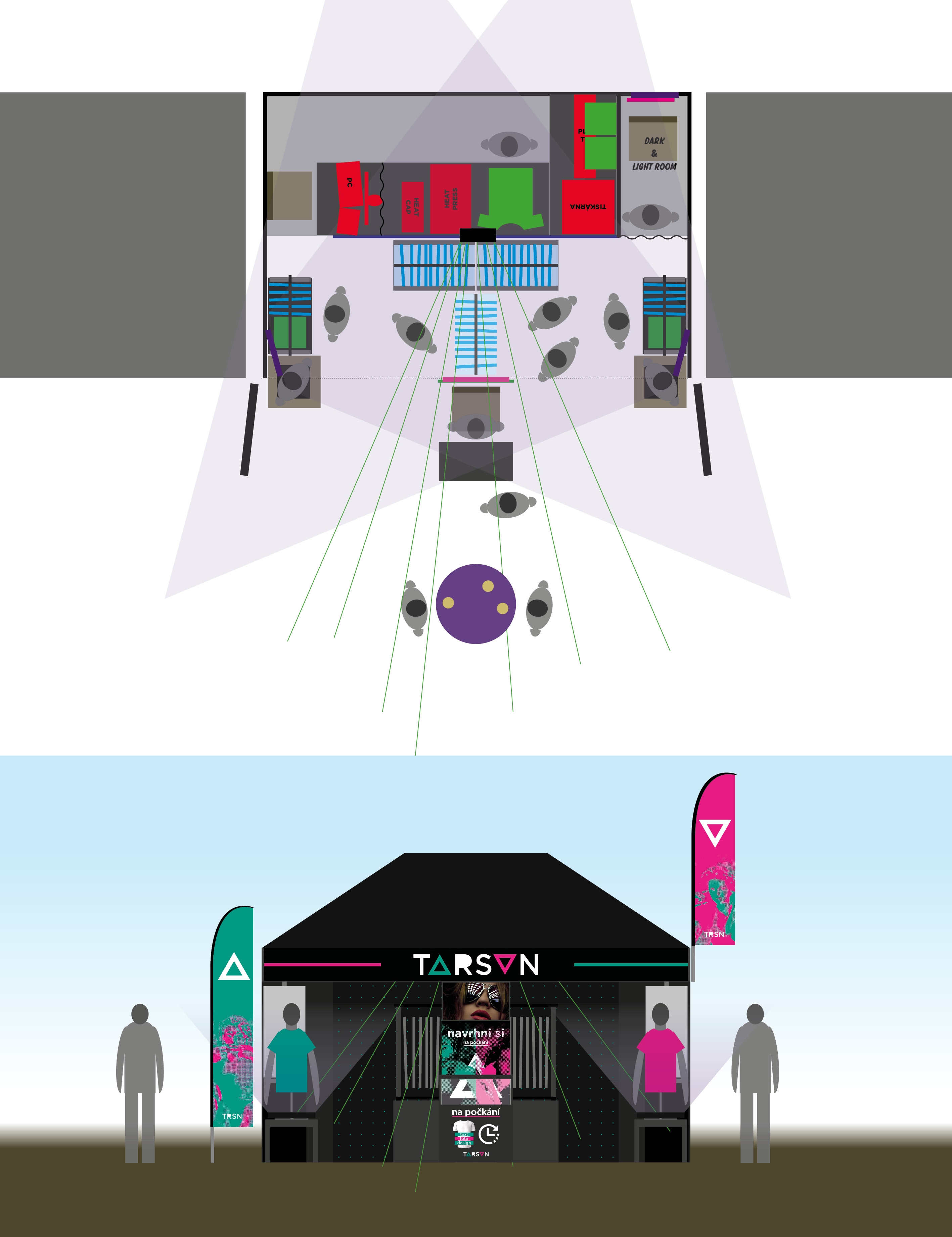 Stand design — floor plan and layout