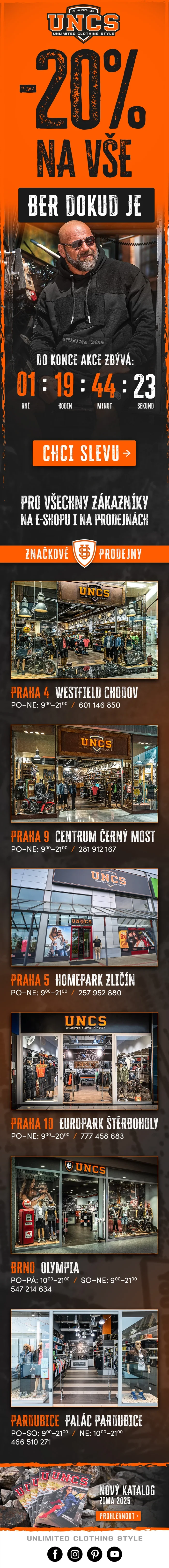 Akční newsletter s odpočtem
